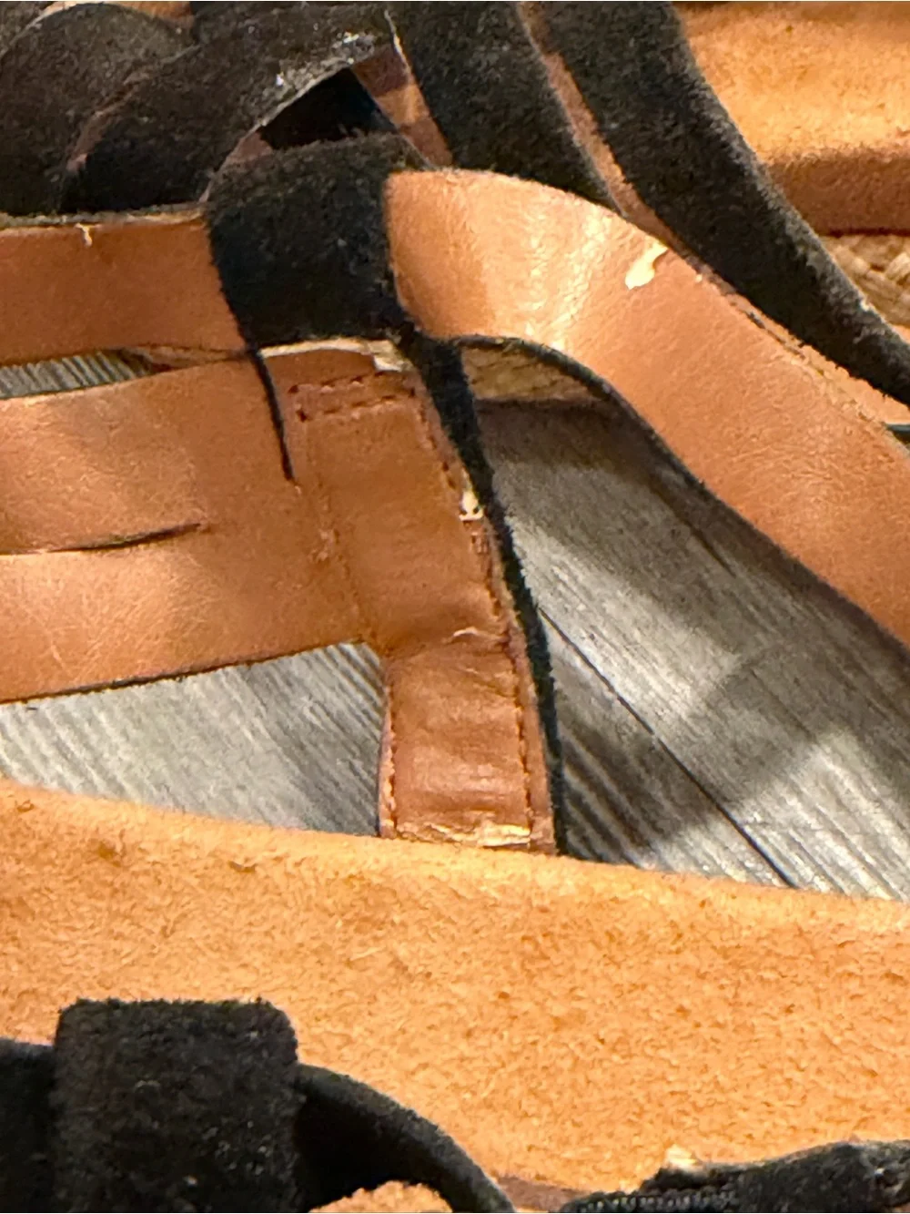 Zodiac Petra Strappy Leather Wedge Sandals Women’s Size 11M Espadrilles